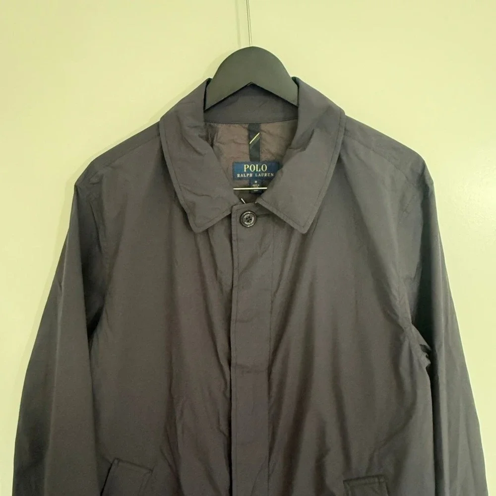 Polo Ralph Lauren Mens French Navy Mac Trench Coat Rain Jacket Preppy Size M NWT